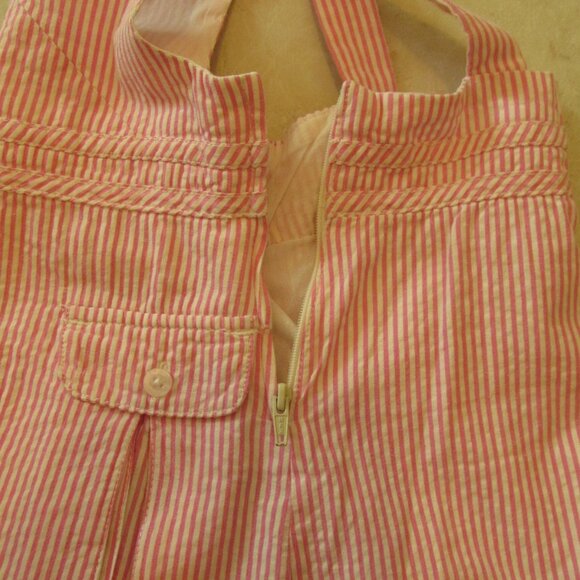 OSHKOSH GENUINE KIDS GIRL'S SIZE 24 mo DRESS PINK & WHITE STRIPE CHURCH SUNDRESS - Picture 11 of 13